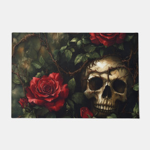 Skull and Roses  Doormat