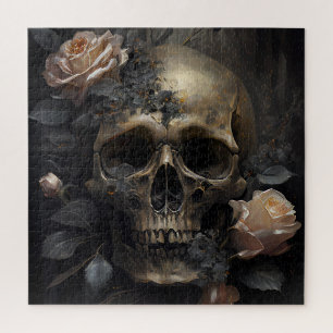 Skull and Roses Jigsaw Puzzle