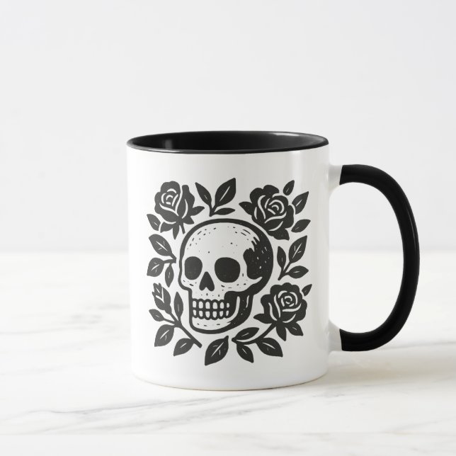Skull and Roses Mug (Right)