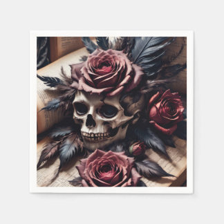 Skull and Roses Napkin