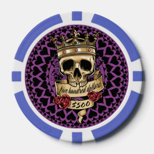 Skull and Roses Poker Chip - $500