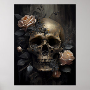 Skull and Roses Poster
