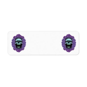 Skull and Roses Return Address Label