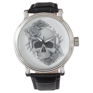 Skull and Roses Sketch Watch