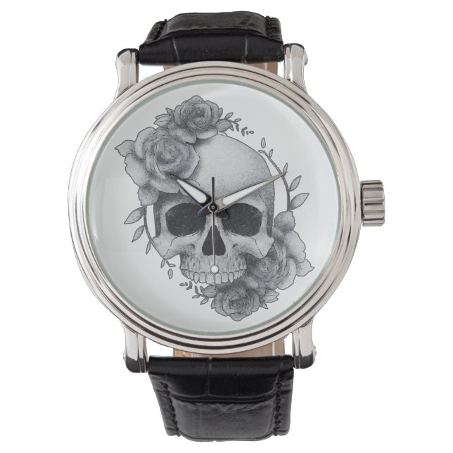 Skull and Roses Sketch Watch (Front)