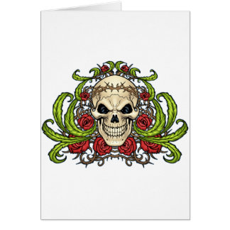 Skull and Roses with Crown Of Thorns by Al Rio