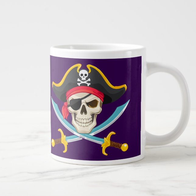 Skull and sabers large coffee mug (Right)