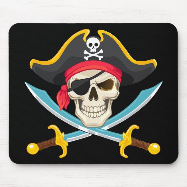Skull and sabers mouse pad (Front)