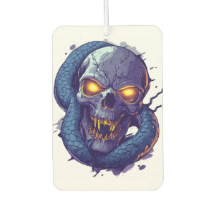 Skull and Serpent Duel Car Air Freshener
