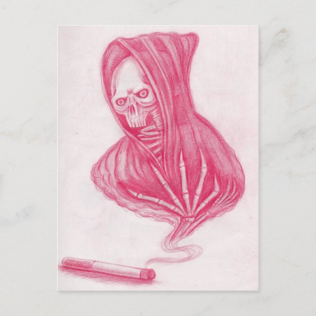 Skull and Smoke Postcard (Front)