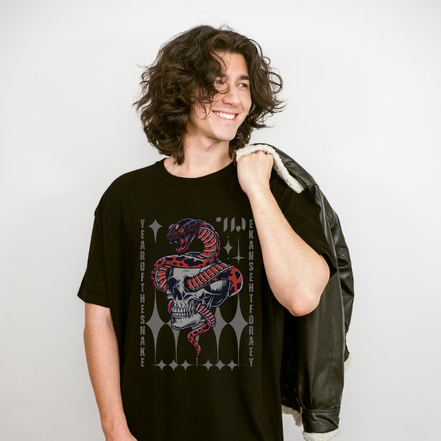 Skull and Snake, edgy and gothic aesthetics T-Shirt (Creator Uploaded)