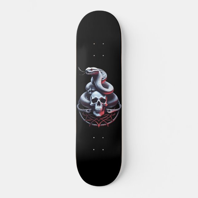 Skull And Snake Gothic Skateboard (Front)