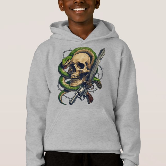Skull and Snake Warrior - Dark Gothic Gunslinger  (Front)