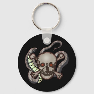Skull and Snakes Keychain