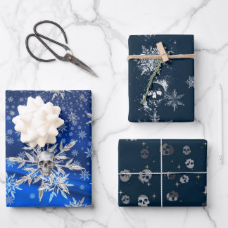 Skull and Snowflake Wrapping Gift Paper