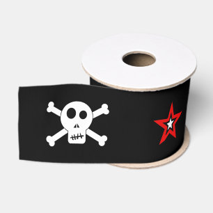 Skull and Stars Grosgrain Ribbon