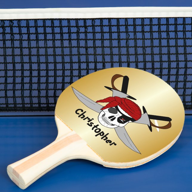Skull And Swords Design Ping Pong Paddle (Insitu)