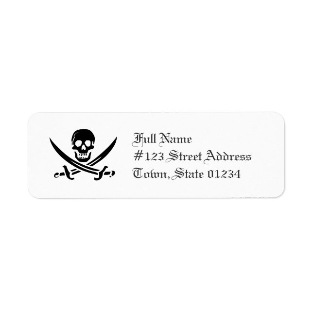 Skull and Swords Mailing Labels (Front)