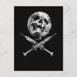Skull and Syringes Postcard
