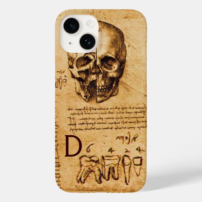 SKULL AND TEETH ,DENTAL CLINIC ,DENTIST MONOGRAM Case-Mate iPhone CASE (Back)