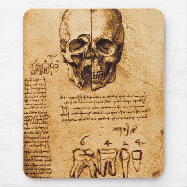 SKULL AND TEETH DENTAL CLINIC ,DENTIST MOUSE PAD (Front)