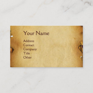 SKULL AND TEETH,DENTAL CLINIC ,DENTIST PARCHMENT BUSINESS CARD