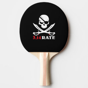 Skull and the pirate sabres ping pong paddle