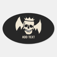 Skull and Wings, add text,