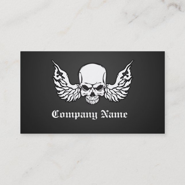 Skull and Wings Business Card (Front)