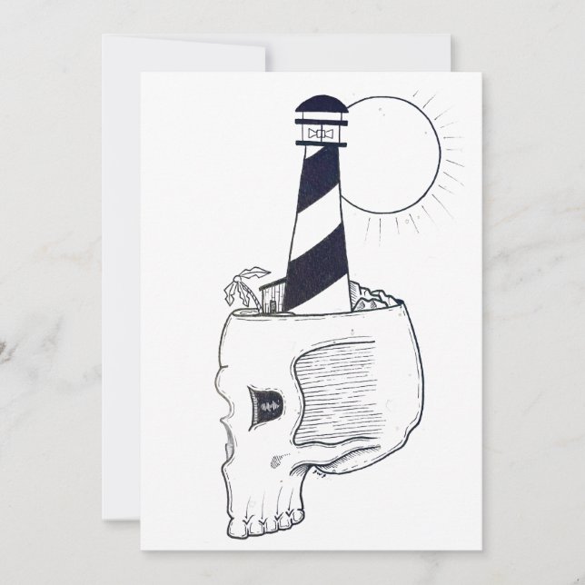 skull art holiday card (Front)