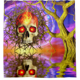 Skull Art Shower Curtain