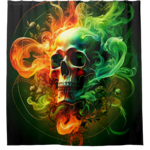 Skull Art Shower Curtain