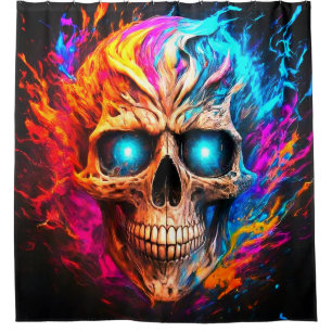 Skull Art Shower Curtain