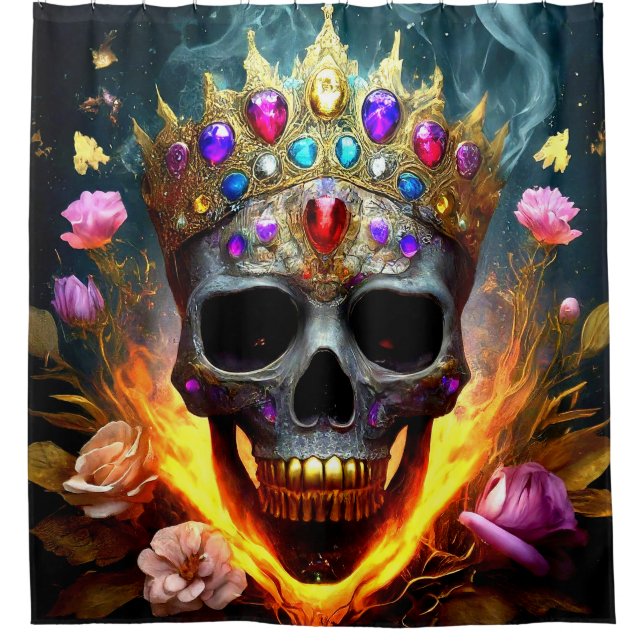 Skull Art Shower Curtain (Front)