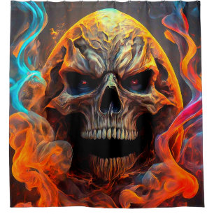 Skull Art Shower Curtain