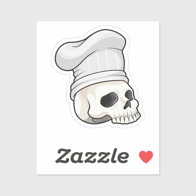 Skull as Cook with Chef hat (Sheet)
