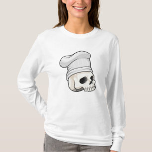 Skull as Cook with Chef hat T-Shirt