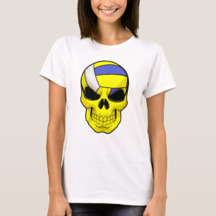 Skull as Volleyball player with Volleyball T-Shirt