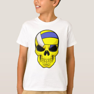 Skull as Volleyball player with Volleyball T-Shirt