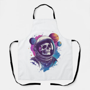 Skull Astronaut Explorer Apron