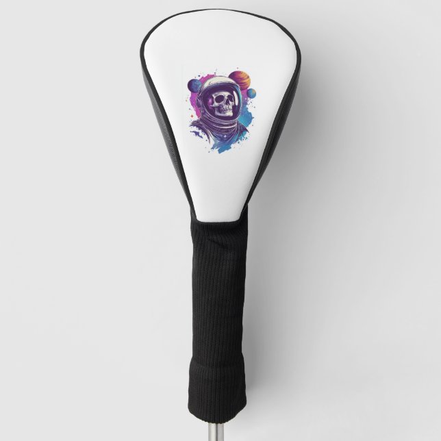 Skull Astronaut Explorer Golf Head Cover (Front)