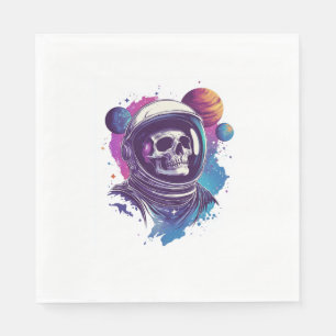 Skull Astronaut Explorer Napkin
