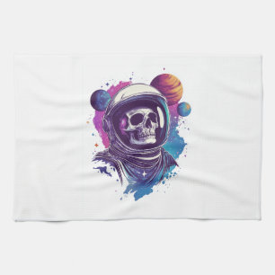 Skull Astronaut Explorer Tea Towel