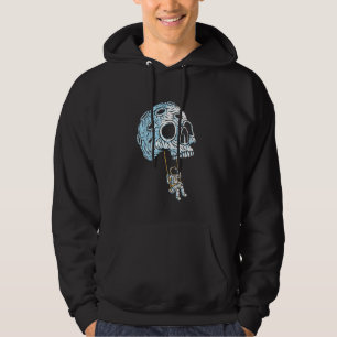 Skull Astronaut Halloween Trick Or Treat Horror Sc Hoodie