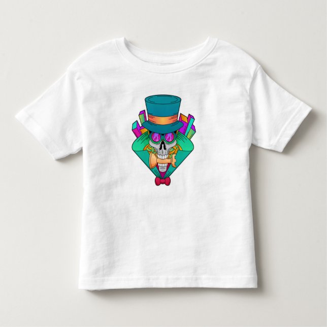 Skull at Chess with Chess piece Rook Toddler T-Shirt (Front)