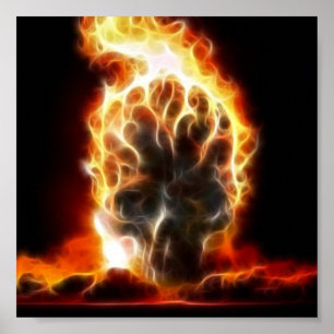 Skull Atomic Bomb Poster