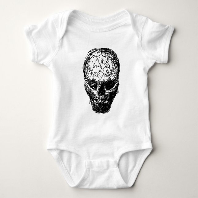 Skull. Baby Bodysuit (Front)