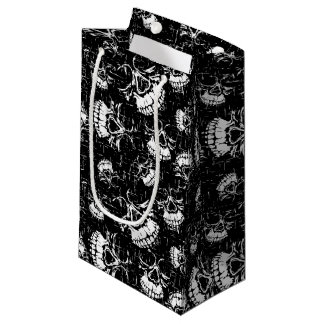 skull background small gift bag