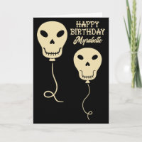Skull Balloons Personalised Goth Birthday