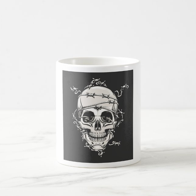 Skull Barbed Wire Coffee Mug (Creator Uploaded)